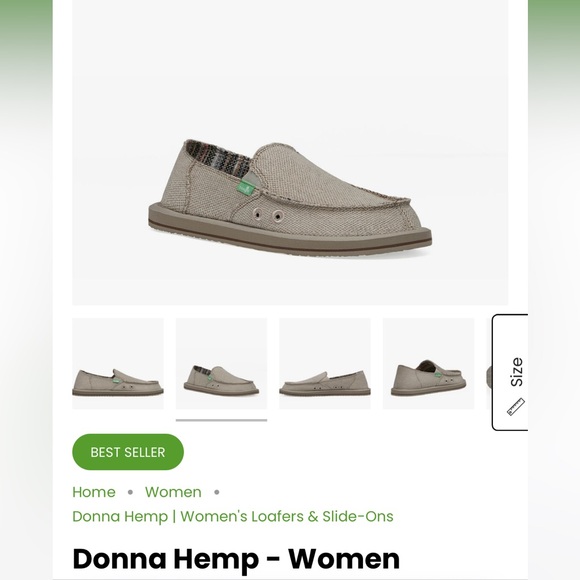 Sanuk Women’s Donna Hemp Slip on Shoes size US 6 - Picture 5 of 5